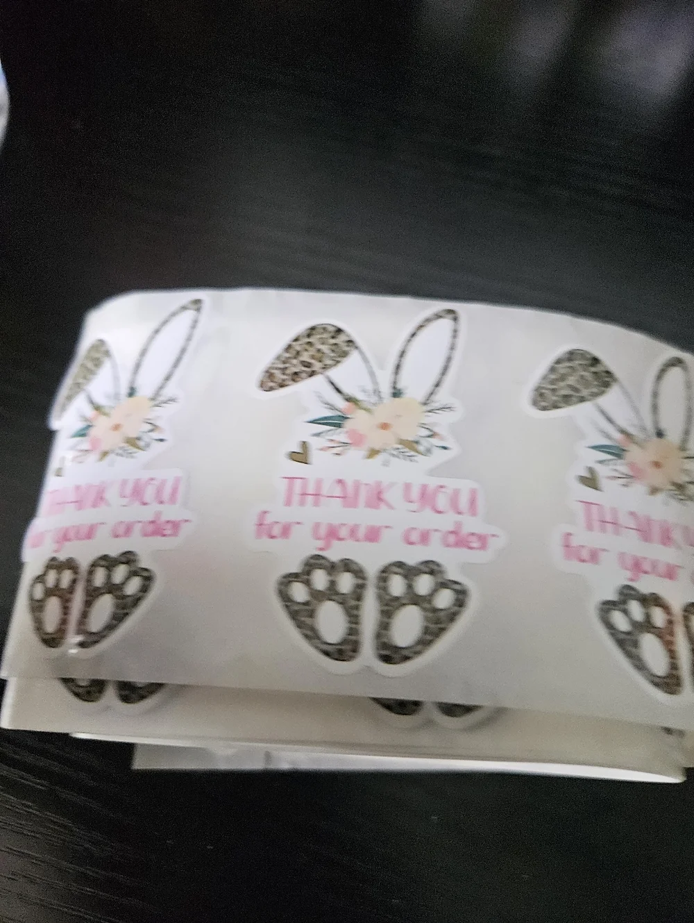 Bunny Thank You stickers